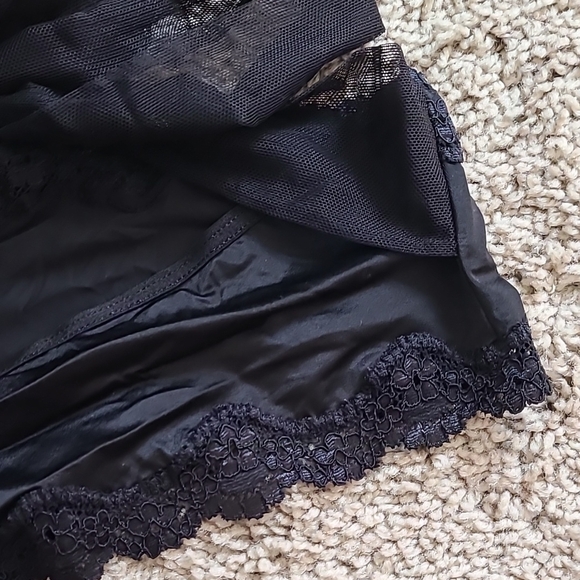 NWOT Victoria's Secret Black Tie Back Satin Panty - Picture 9 of 11